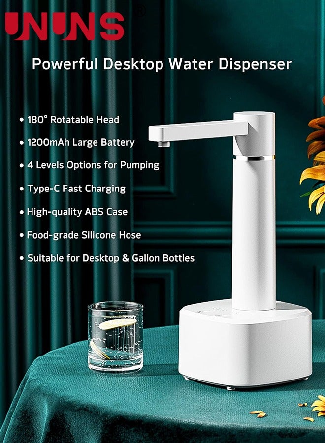 UNUNS Water Dispenser For 5 Gallon Bottle,Intelligent Desktop Water Bottle Dispenser,Dual-Purpose Automatic Water Pump For Universal Bottle,Water Jug Dispenser Suitable For Home,Office,Outdoor  - Image 3