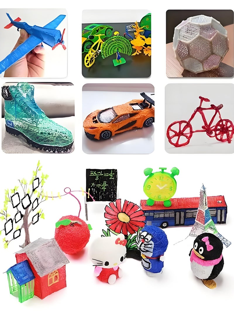 Wish Plus Educational Gift For Kids 3D Pen Kit ABS & PLA Compatible Drawing Pen Cool Crafts Speed Control Ultrasonic Sealed Nozzle Ergonomic Design(Pink) - Image 5