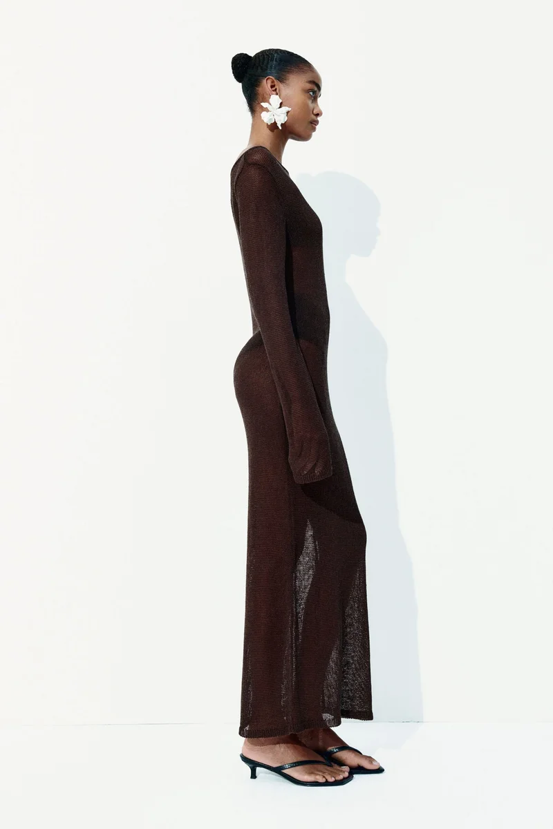 H&M Knitted silk-blend dress