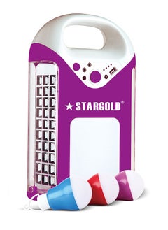 Stargold Rechargeable LED Emergency Lantern 3 Side Lights 3 Bulbs 