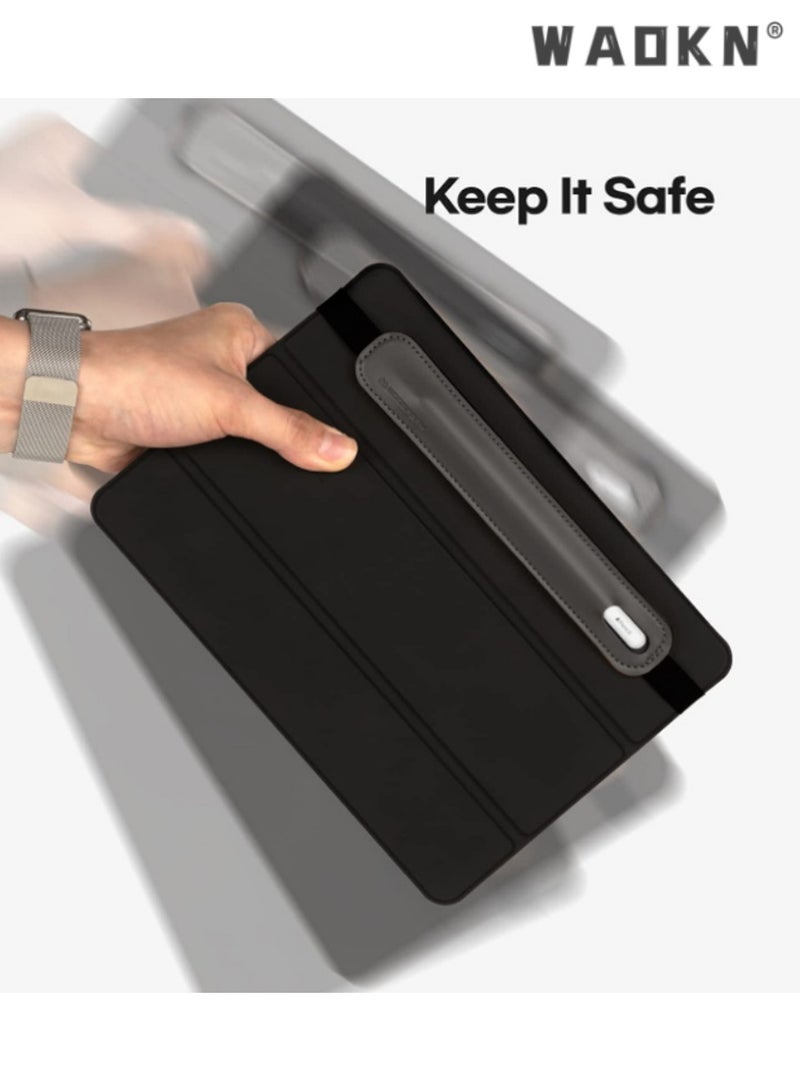 دبليو أيه أو كي أن عالمية تعمل باللمس القلم حامل مع حزام مطاطي ، بو الجلود القلم حالة لباد ، متوافق مع الجيل الأول والثاني من أبل Pencil ، رقيقة ، تصميم المحمولة ، ومناسبة للسفر والعمل - Image 3