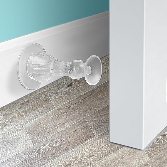 MVM Enterprise MVM Enterprise Silicone Door Stopper Magnetic Holder Wall Mount DamageFree with Durable Waterproof ecoFriendly Special Adhesive no Need to Drill Collision Mute 3 pcs  - Image 1