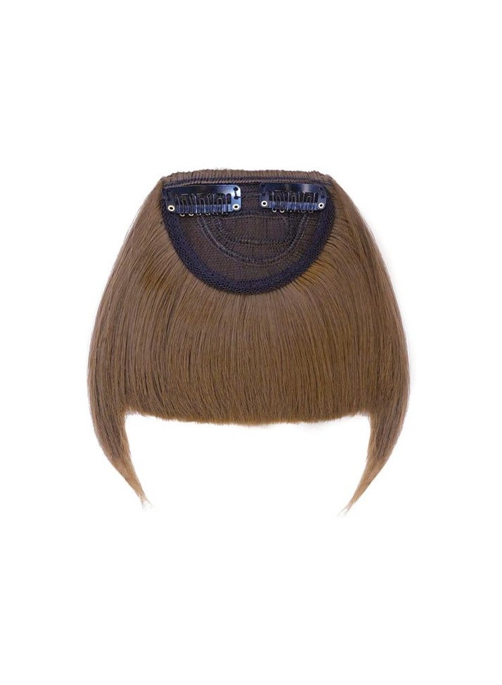 Generic Synthetic Hair Extension  Front Bangs Straight Short Brown