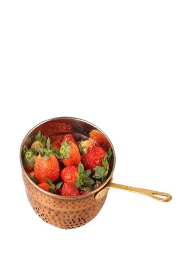 ALCU Colander with Brass Handle Copper Antique, Stainless Steel (204) Colander, Colander for Washing Fruits, Vegetables, Rice & More - Image 4