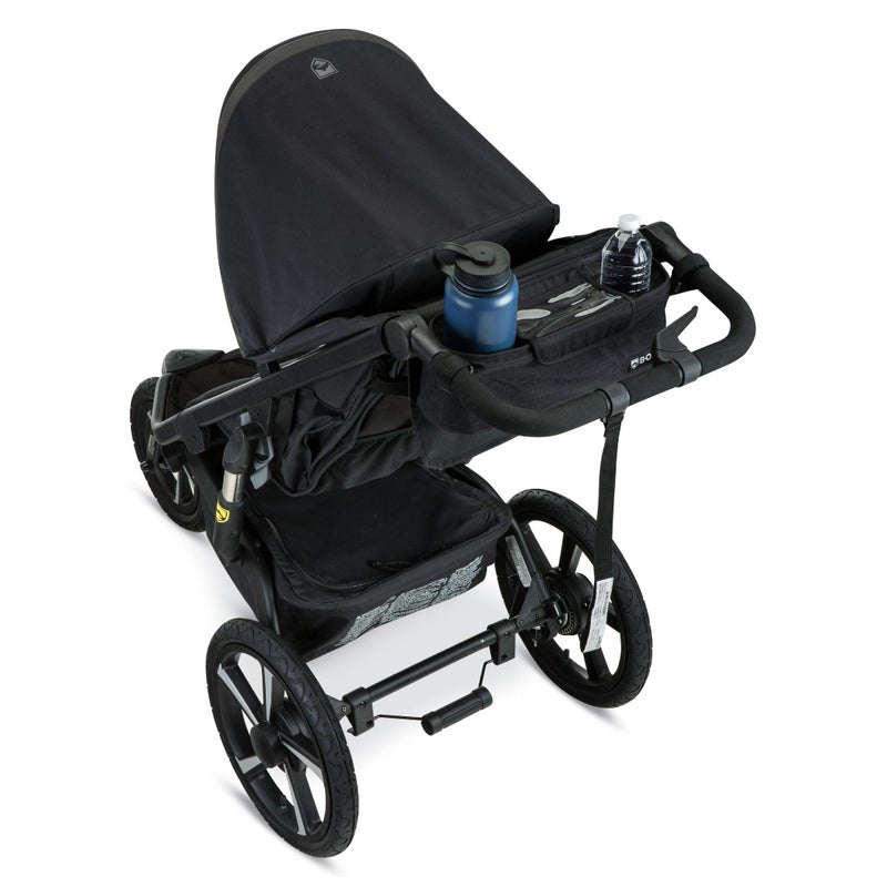 BOB Gear Deluxe Handlebar Console with Tire Pump for Single Jogging Strollers, Black - Image 3