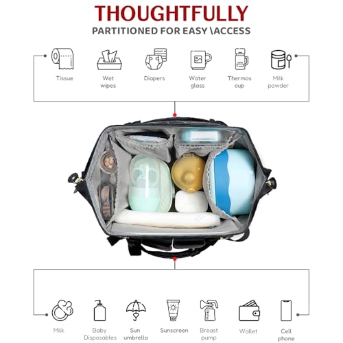 StarAndDaisy Diaper Bag for Baby/Maternity Bag with 16 Multi-Purpose Pockets with Quick Access Diaper & Mobile Pocket/Diaper Bag for Mothers for Travel - Image 4