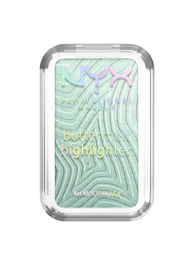 NYX PROFESSIONAL MAKEUP Buttermelt Highlighter Powder Highlighter 12 HR Wear Fade And Transfer Resistant Butta Mint - Image 1