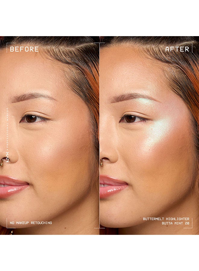 NYX PROFESSIONAL MAKEUP Buttermelt Highlighter Powder Highlighter 12 HR Wear Fade And Transfer Resistant Butta Mint - Image 5