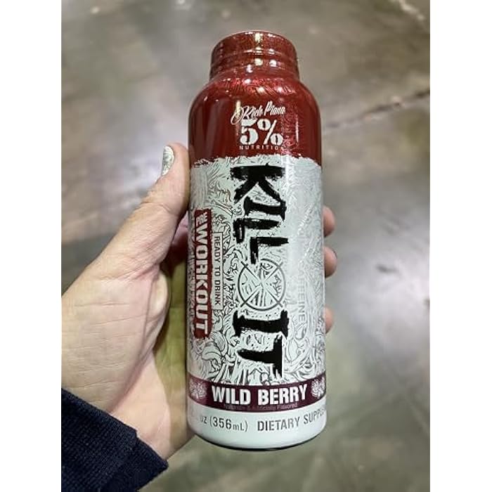 5% Nutrition Kill It Ready-to-Drink High Stim Pre Workout | 400mg Caffeine Energy Drink | Extreme Pump, Endurance, Focus & Hydration | Citrulline, Beta Alanine, Taurine | 1 Pack (Wild Berry) - Image 2