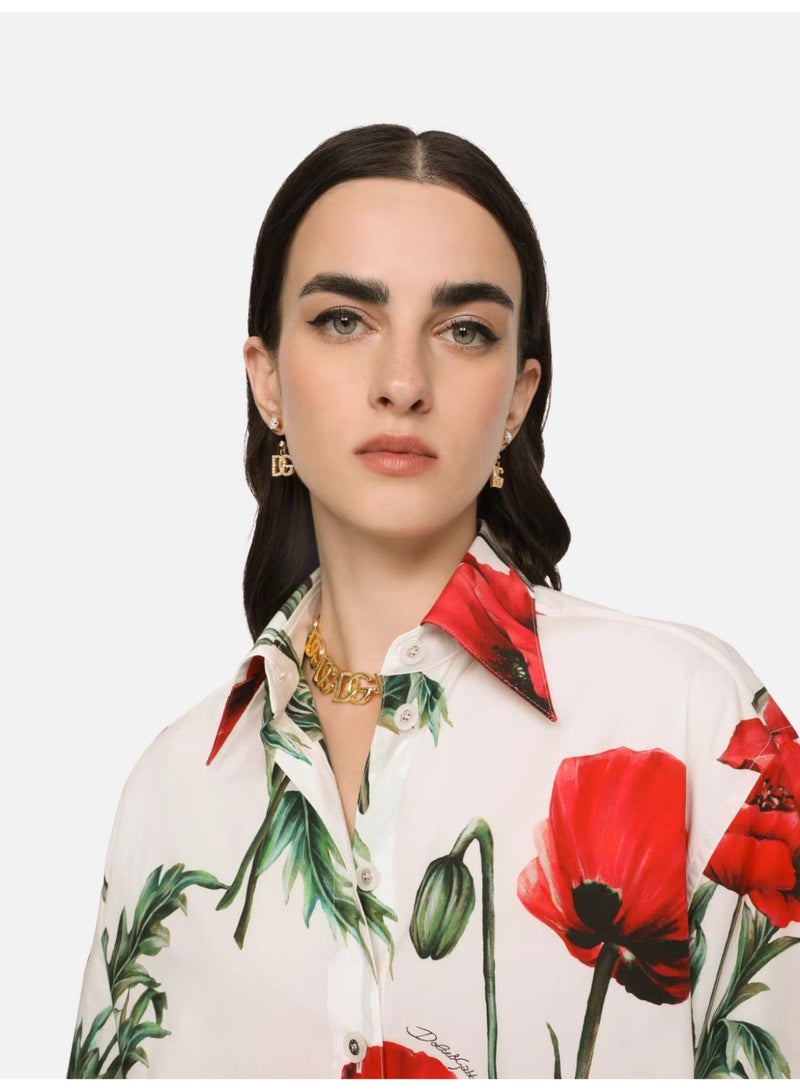 D&G Crystal-Embellished DG Drop Earrings - Gold-Tone & Sparkling Stones for Luxury Evening & Party Looks - Image 3