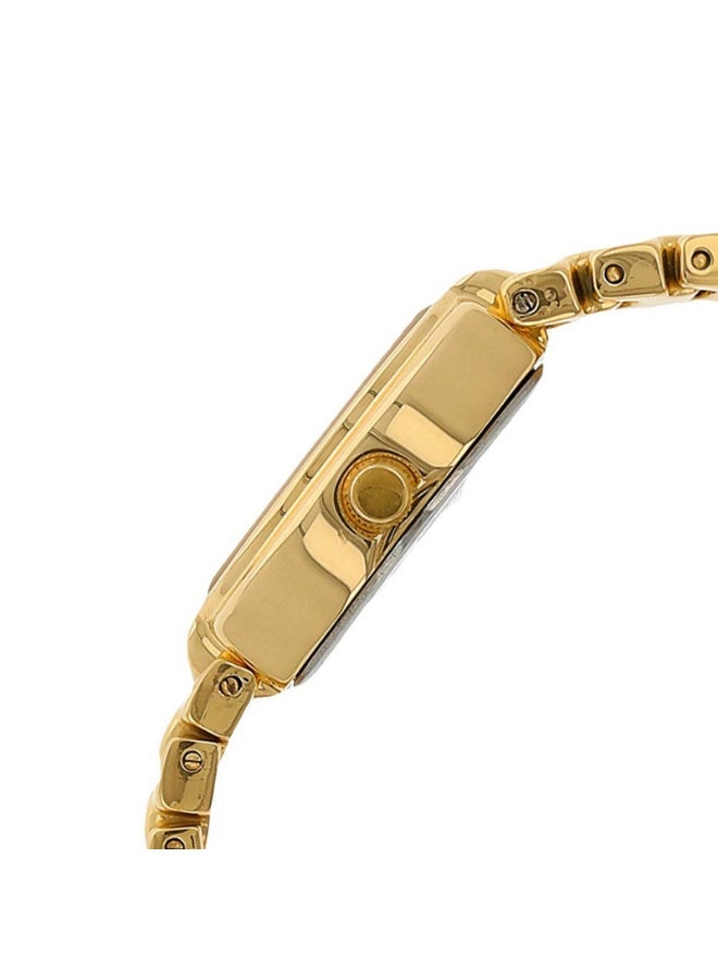 Sonata ساعة أنالوج نسائية 8107YM02 - قرص شامباني، حزام من الفولاذ المقاوم للصدأ بلون الذهب، حركة كوارتز، مقاومة للماء حتى 3 ATM - Image 3