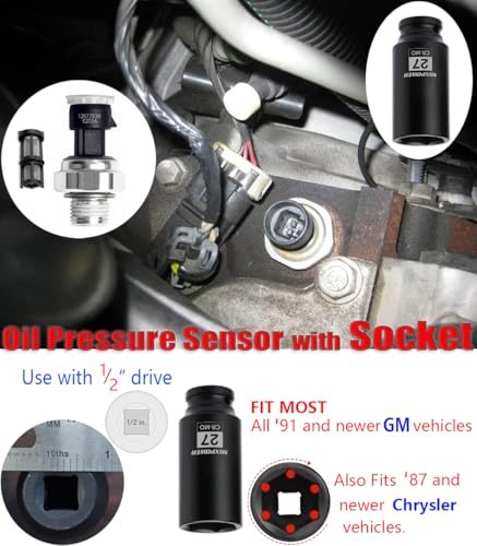ADdormorn 12677836 Oil Pressure Sensor for Chevy Silverado 1500 2500 3500,Express,Corvette,Suburban Avalanche Impala Tahoe, for GMC Sierra,Savana,Yukon,Envoy 2002-2008 - Image 2