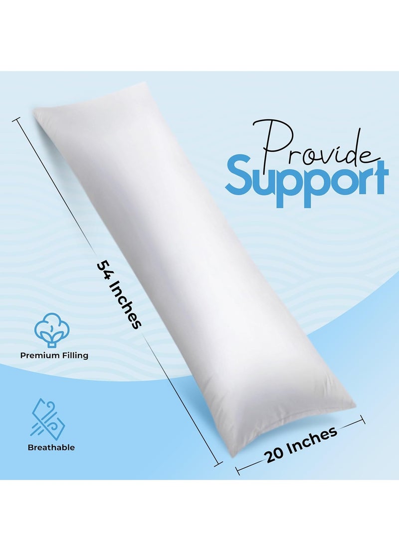 Utopia Bedding Full Body Pillow for Adults (White, 20 x 54 Inch), Long Pillow for Sleeping, Large Pillow Insert for Side Sleepers - Image 3