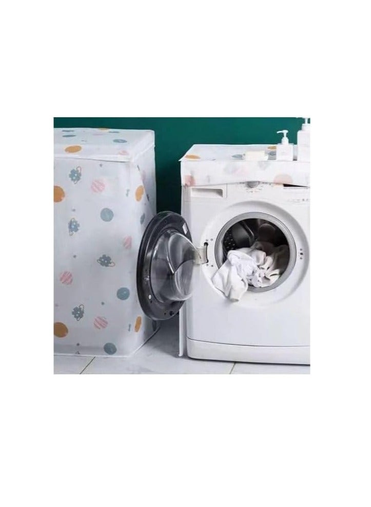 Practical Ghasalat Washing Machine Cover Egyptian Style Heavy Duty Fabric Front Load Automatic Machine Cover Random Design Keeps Away Water Splashes Dust Humidity - Image 2