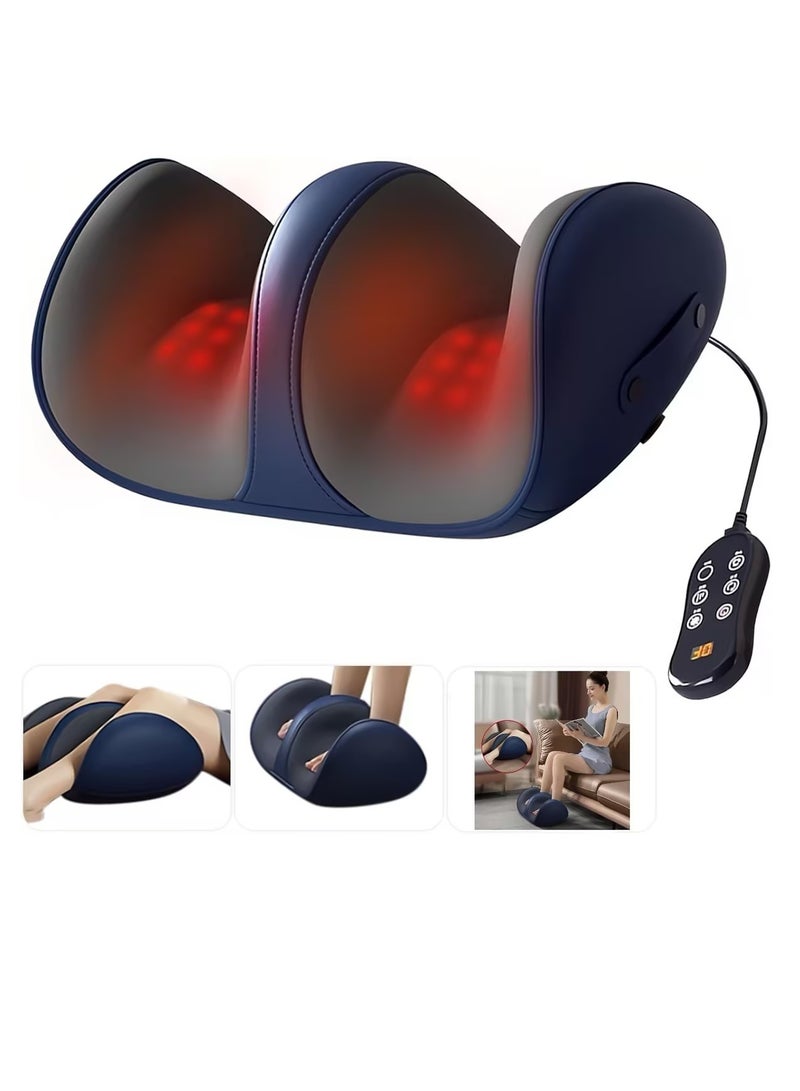 GUDOO Foot Calf Massager Machine Electric Multi Use Foot Massager Machine with Heat Shiatsu Deep Kneading Rolling for Pain Relief  Improves Blood Circulation Ideal for Men Women  - Image 1