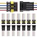 SHUTAO 8Pair 4Pin Connector Waterproof Electrical 4 Pin Plug Auto Electrical Wire Connectors Quick Disconnect Automotive Connectors Marine for Car Truck Boat Automotive Replacement Ignition Plug Connectors - Image 2