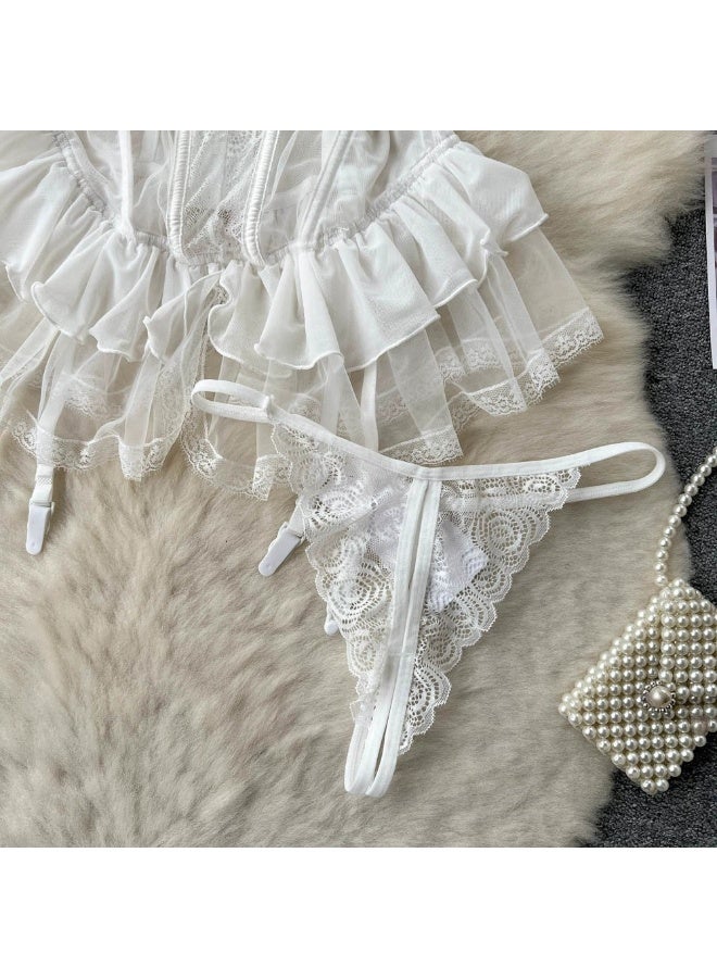 كابريشوس طقم لانجري دانتيل – كورسيه أنيق مع سروال متناسق - Image 4