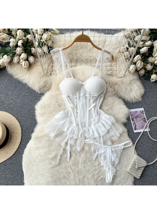 كابريشوس طقم لانجري دانتيل – كورسيه أنيق مع سروال متناسق - Image 1