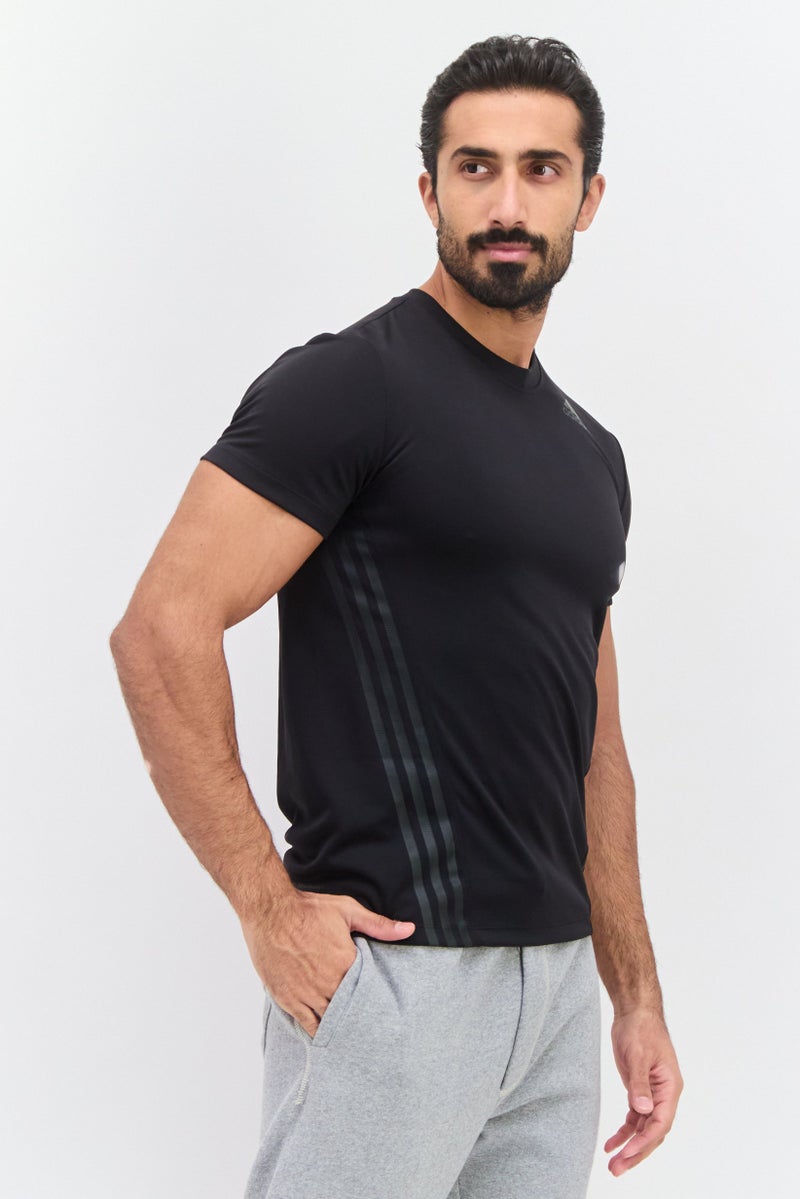 Adidas تي شيرت تدريب قصير الأكمام للرجال، رياضي، أسود - Image 2