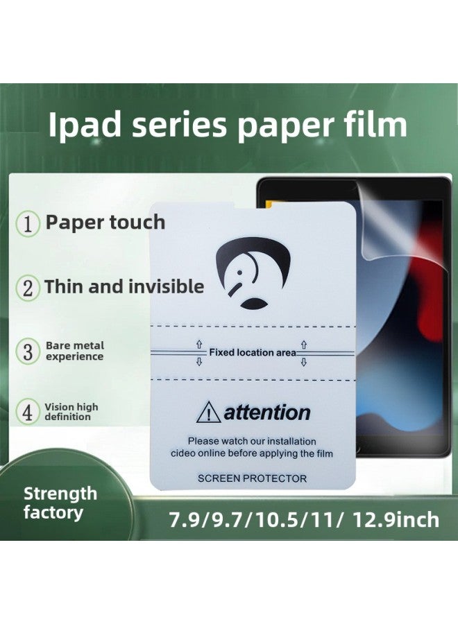 Suitable For Ipad Type Paper Film 2021pro Flat Protective Film Air4 Frosted Handwriting 11 Inch Mini6 HD Film-Color:Printing Type Paper Film (bare Film)-Dimensions:iPad Pro 11(2024) - Image 1