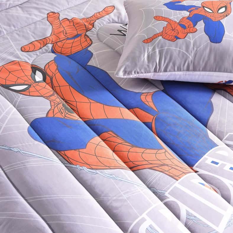 Pan Home طقم لحاف سبايدرمان للأولاد - أحمر ورمادي - Image 3