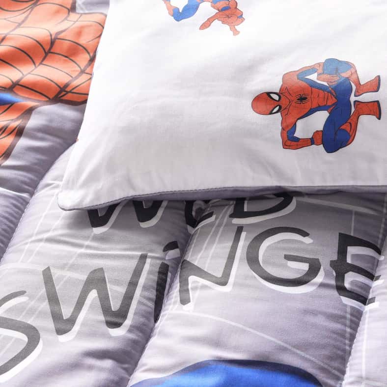 Pan Home طقم لحاف سبايدرمان للأولاد - أحمر ورمادي - Image 4