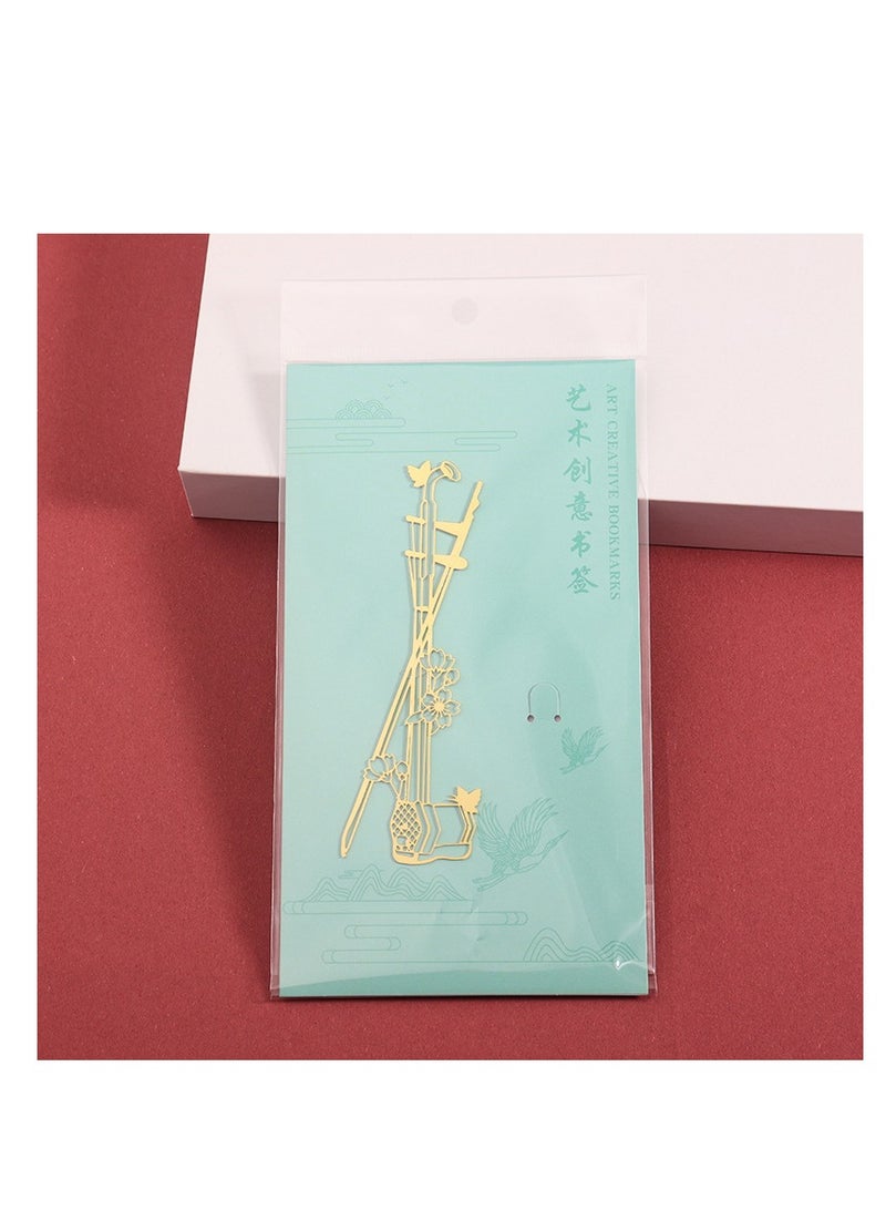 عام الصينية الإبداعية الآلات الموسيقية الوطنية القديمة النمط البرونزي إشارة مرجعية للهدايا الصينية النمط الرجعية والهدايا التذكارية المعدنية - مجموعة من ثمانية - Image 1