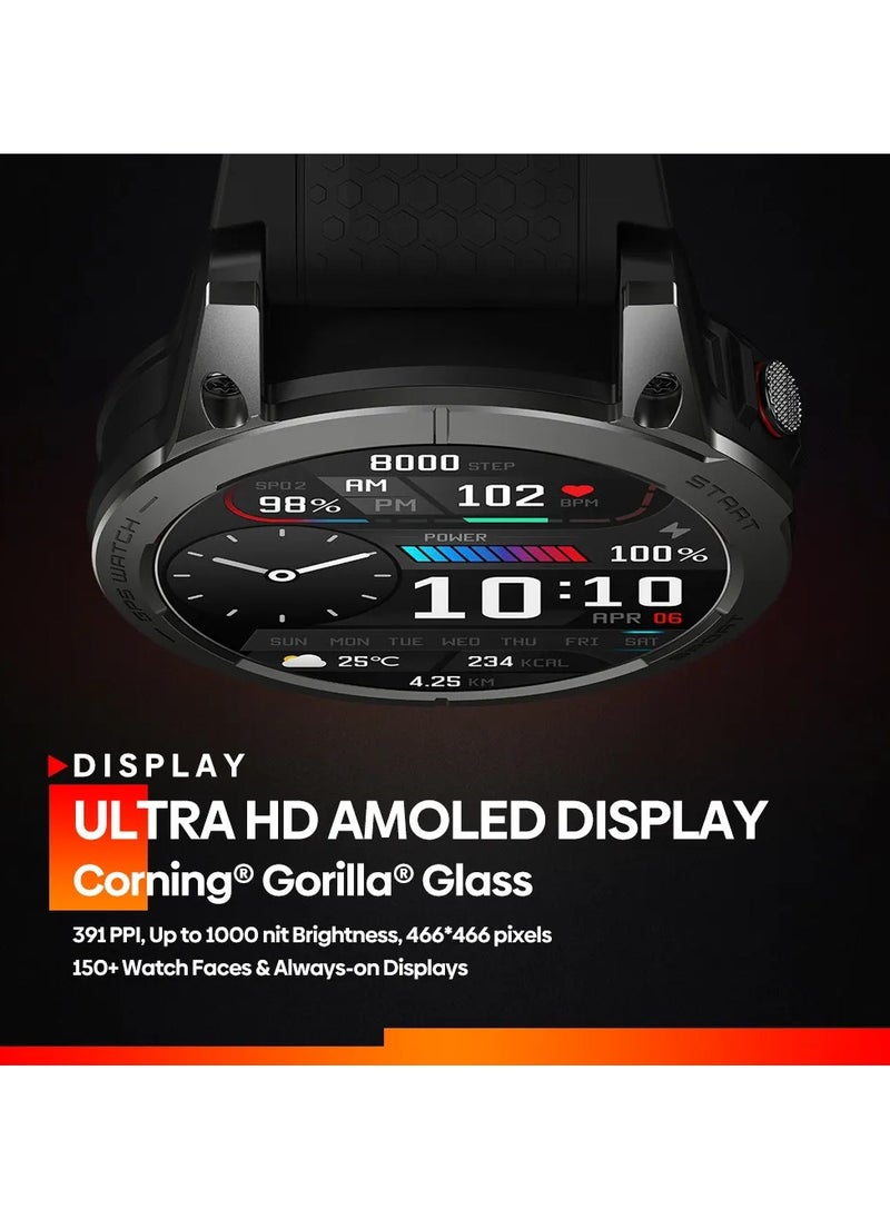 Zeblaze - Zeblaze Stratos 3 GPS Smart Watch Ultra HD AMOLED Display Built-in GPS Hi-Fi Bluetooth Phone Calls - Image 1