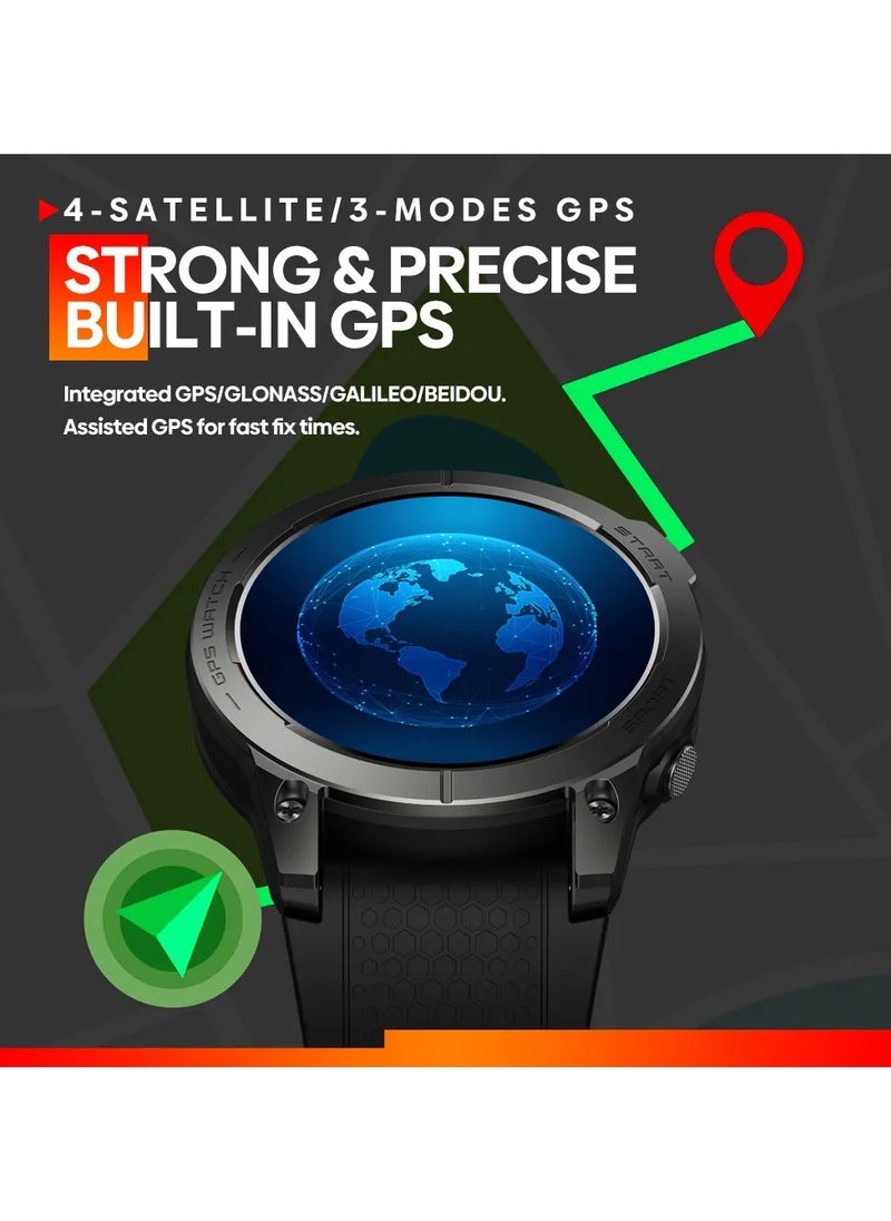 Zeblaze - Zeblaze Stratos 3 GPS Smart Watch Ultra HD AMOLED Display Built-in GPS Hi-Fi Bluetooth Phone Calls - Image 1