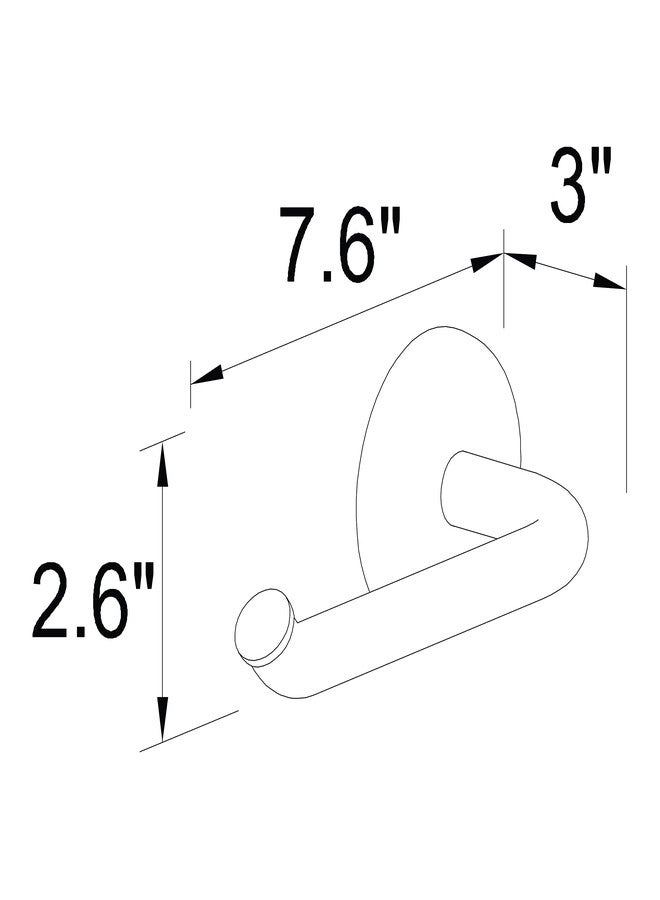 Ginger 0306/PC Hotelier Single-Post Paper, Polished Chrome, Open Toilet Tissue Holder - Image 2