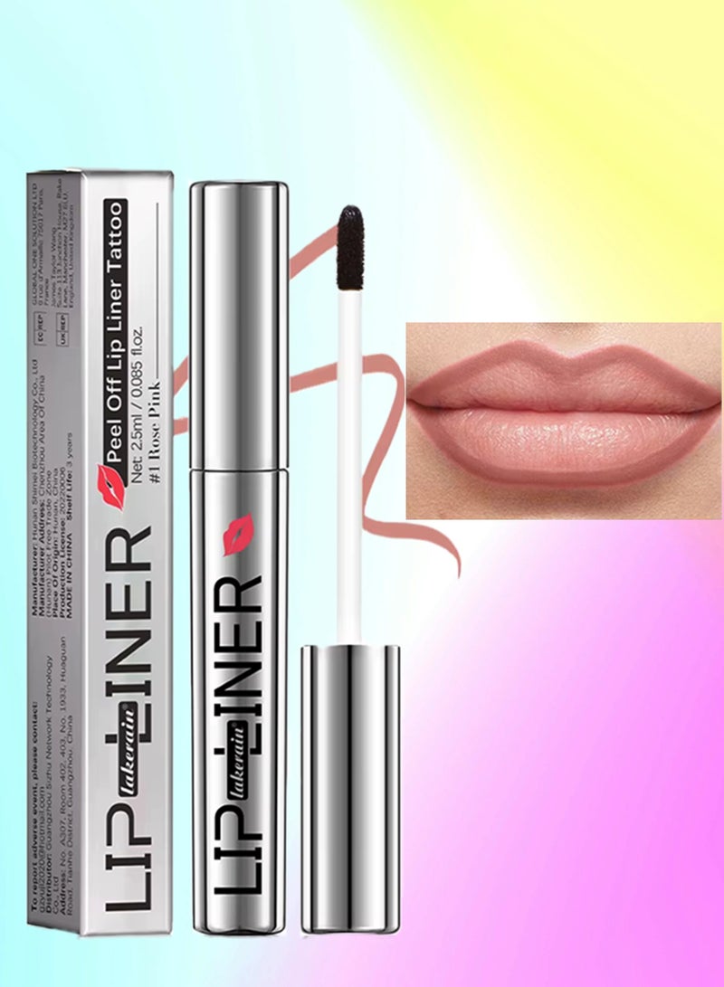 lakerain تاتو قلم تحديد الشفاه القابل للتقشير بقعة شفاه قابلة للتقشير تدوم طويلاً بقعة شفاه قابلة للتقشير مدعمة بحمض الهيالورونيك وفيتامين E مقاومة للماء تدوم طويلاً صبغة شفاه غير لامعة عالية الصبغة بلون موف محايد 01 - Image 1