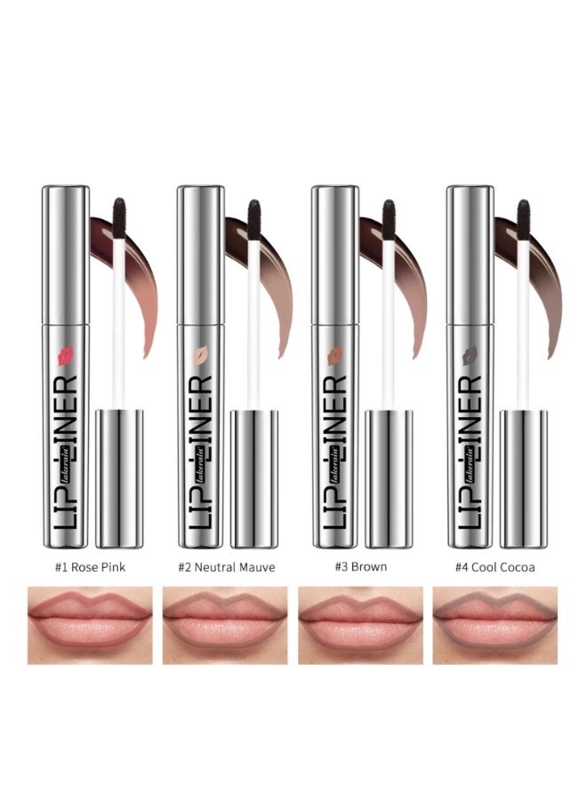 lakerain تاتو قلم تحديد الشفاه القابل للتقشير بقعة شفاه قابلة للتقشير تدوم طويلاً بقعة شفاه قابلة للتقشير مدعمة بحمض الهيالورونيك وفيتامين E مقاومة للماء تدوم طويلاً صبغة شفاه غير لامعة عالية الصبغة بلون موف محايد 01 - Image 3