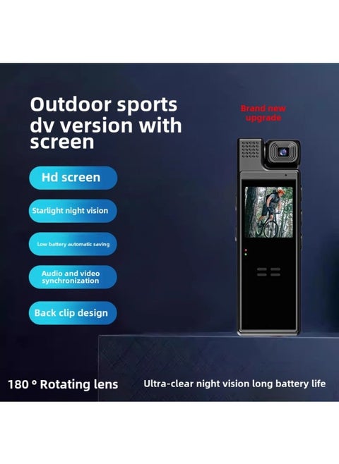 HD Sports Camera Recording Pen With Video Recording DV Recording Function All-in-one Machine Anti-shake Recording Pen Law Enforcement Recorder-Body Color:4k Outdoor Sports Dv Ultra-clear Version With Screen - -128g