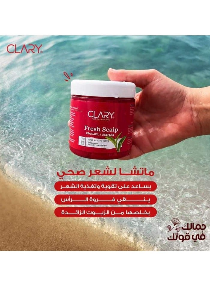 Clary Hair Fall Control Fresh Scalp With Procapil & Matcha - 300 Ml - Image 2