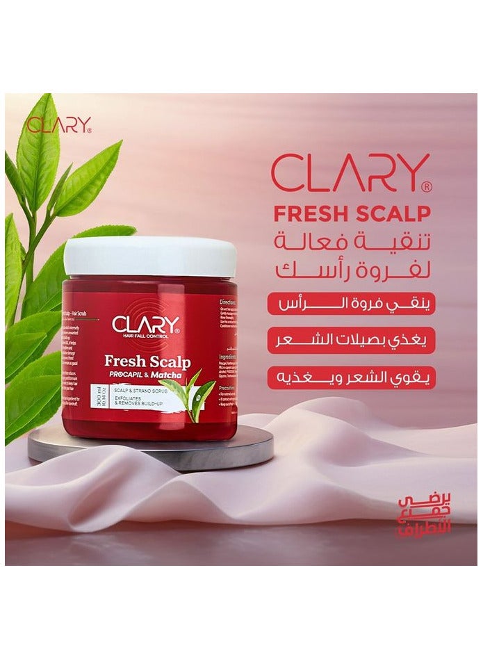 Clary Hair Fall Control Fresh Scalp With Procapil & Matcha - 300 Ml - Image 3