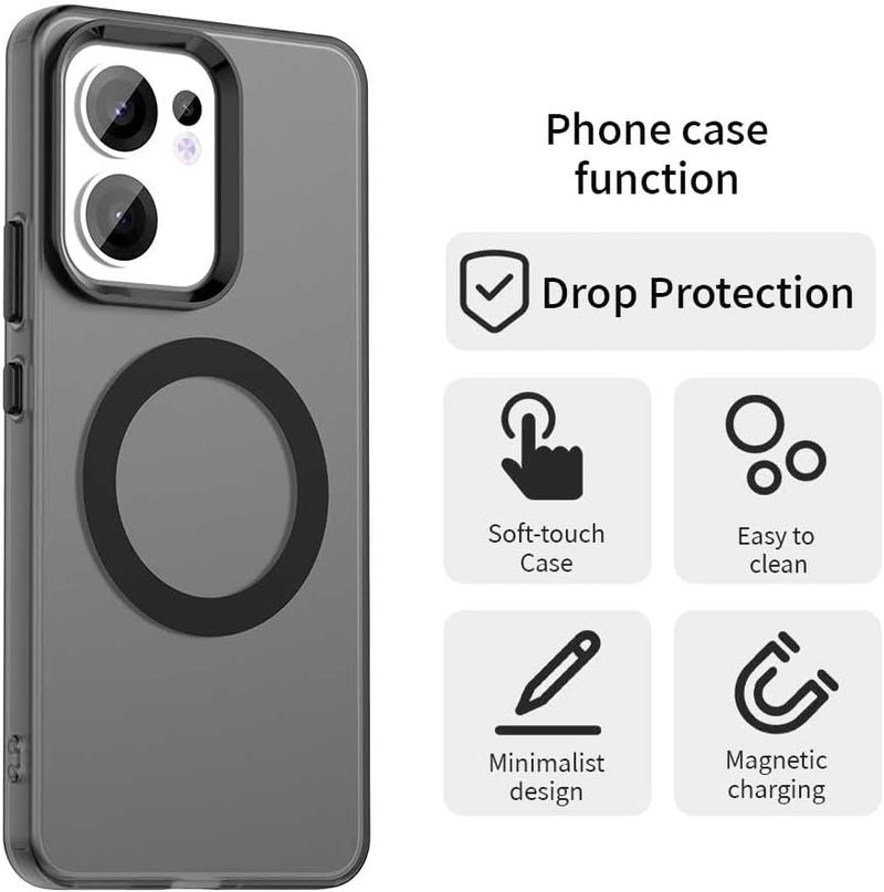 Mingwei Case For Oppo Reno 13F 5G Clear Soft Tpu Shock Absorption Slim Lightweight Shockproof Cover Hybrid Protective Case Black, Reno13 F - Image 3