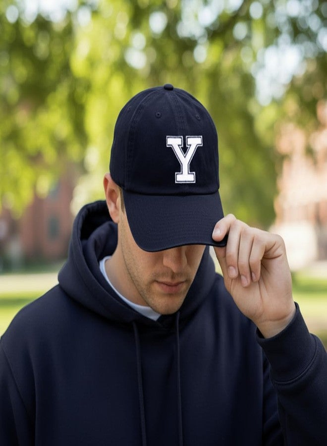 Desert Cactus Yale University Baseball Hat Bulldogs Brimmed Embroidered Hats Cap Adjustable Cloth Strap Adult (Style A1) Blue - Image 5