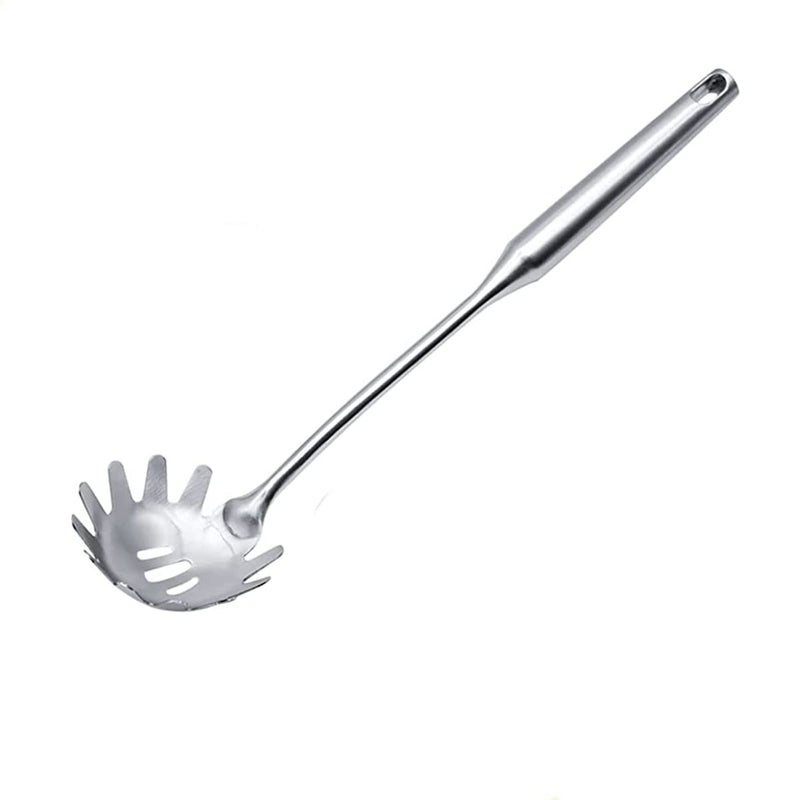 Beetoo Spaghetti Server Utensil Pasta Server Stainless Steel Pasta Spoon Pasta Fork for Cooking Use