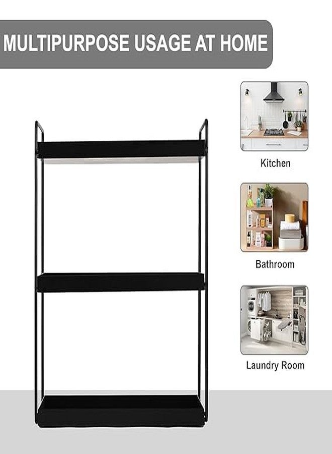 12FOR COLLECTION 3-Tier Metal Dish Rack – Standing Spice Rack Shelf Organizer for Kitchen, Cabinet, Bathroom, Countertop, Dresser – Multipurpose Storage Stand for Home Use - Image 4
