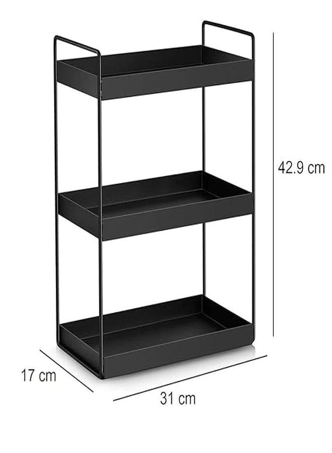 12FOR COLLECTION 3-Tier Metal Dish Rack – Standing Spice Rack Shelf Organizer for Kitchen, Cabinet, Bathroom, Countertop, Dresser – Multipurpose Storage Stand for Home Use - Image 5