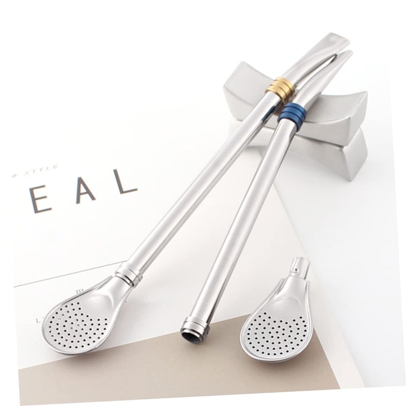Stainless Steel Straw Spoon Strainer Filter Stirrer and Stirring Spoon - Image 5