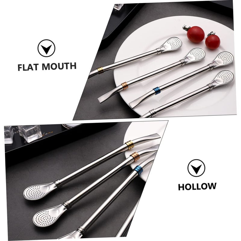 Stainless Steel Straw Spoon Strainer Filter Stirrer and Stirring Spoon - Image 4