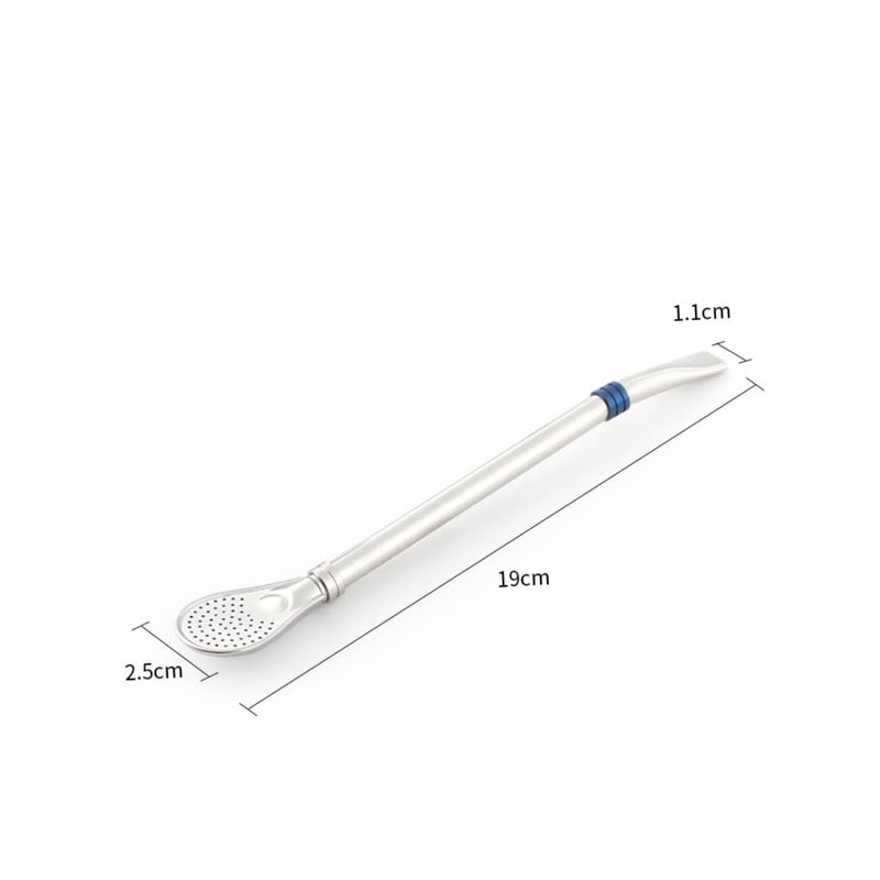Stainless Steel Straw Spoon Strainer Filter Stirrer and Stirring Spoon - Image 3
