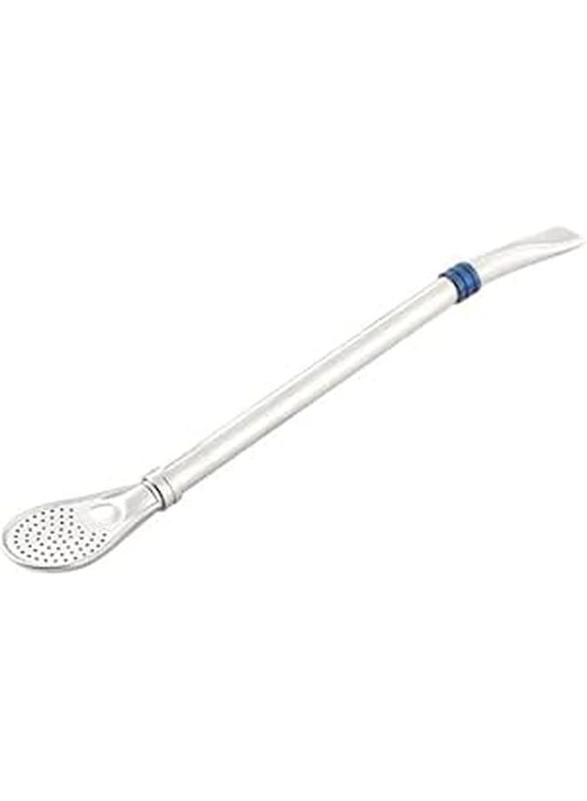 Stainless Steel Straw Spoon Strainer Filter Stirrer and Stirring Spoon - Image 1