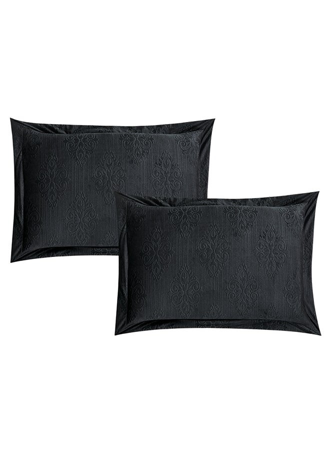 Noomi - Sela Double Comforter Set 8 Pcs Engraved Velvet - Image 1
