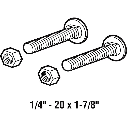 Prime-Line GD 52103 1/4-20 Carriage Bolts and Nuts with Smooth, Flat Heads (12 Pack) - Image 2