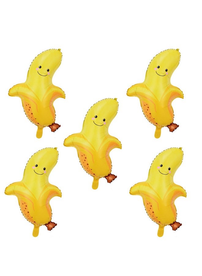 RS 5PCS 28inch Mylar Balloons for Baby Shower - Banana Themed Party Decoration Supplies - Image 1