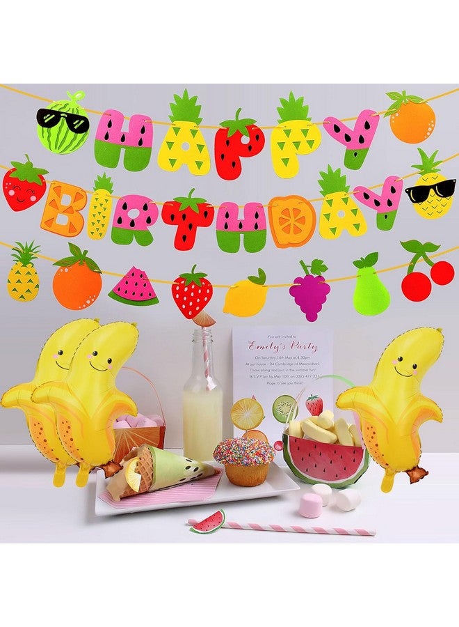 RS 5PCS 28inch Mylar Balloons for Baby Shower - Banana Themed Party Decoration Supplies - Image 5