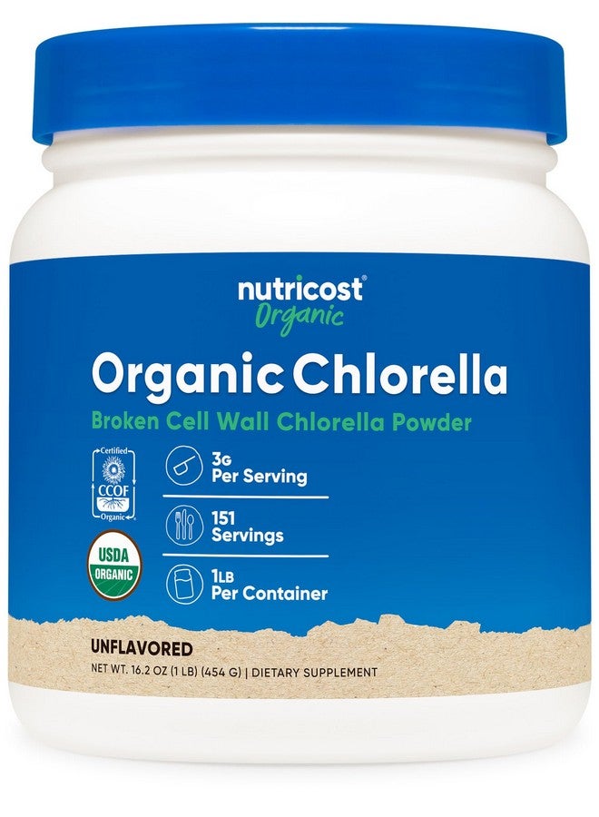 Nutricost Organic Chlorella Powder 16oz (1LB) - 3g Per Serving - Image 1