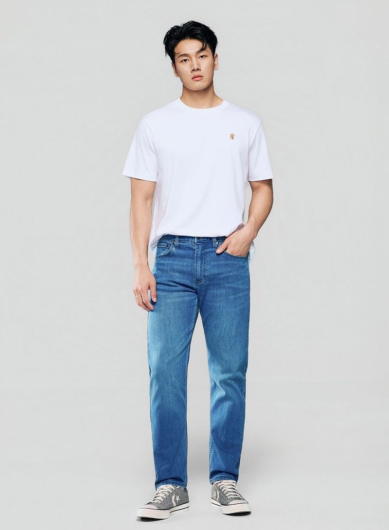 GIORDANO Men Tapered Stretch Denim Indigo Jeans - Image 2